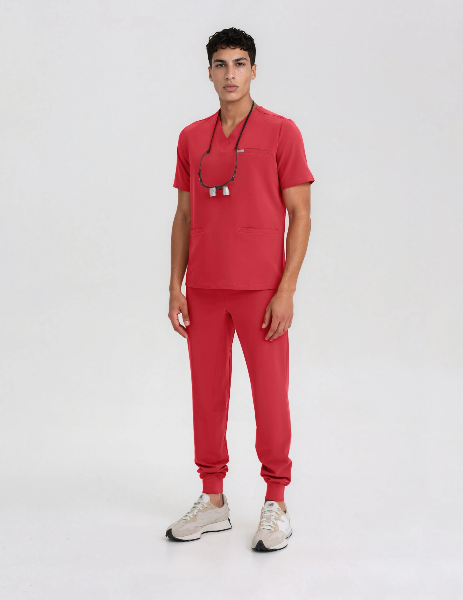 Férfi Orvosi Nadrág Jogger - POP RED