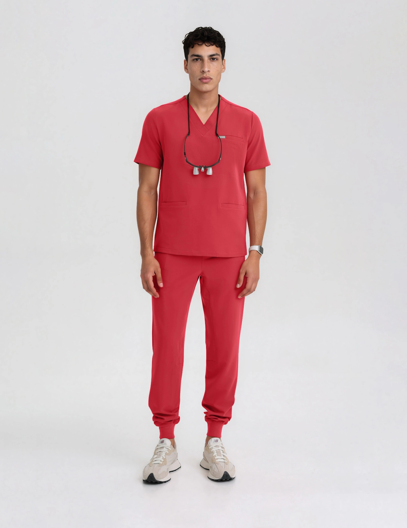 Férfi Orvosi Nadrág Jogger - POP RED