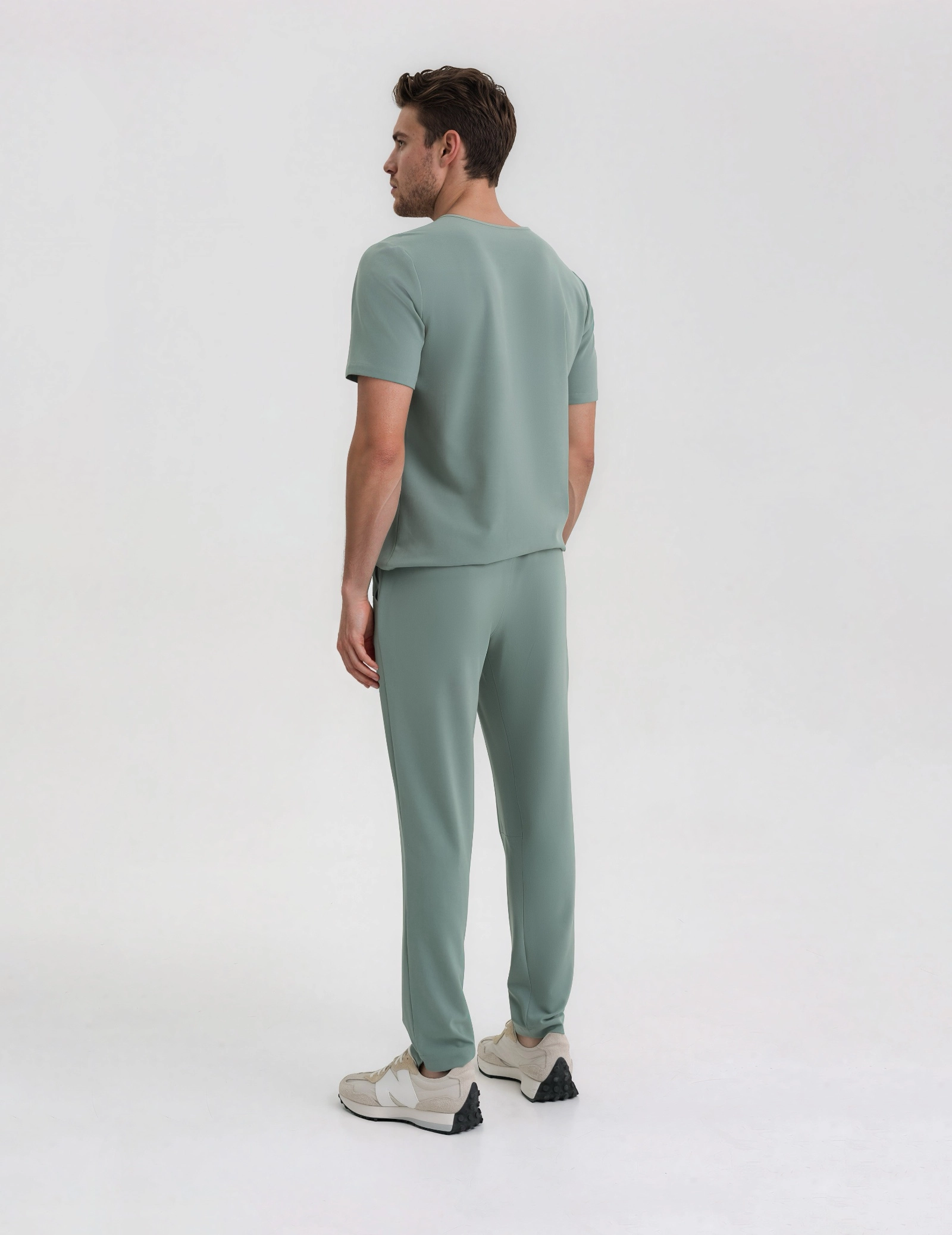 Férfi Orvosi Nadrág Basic - DUSTY GREEN