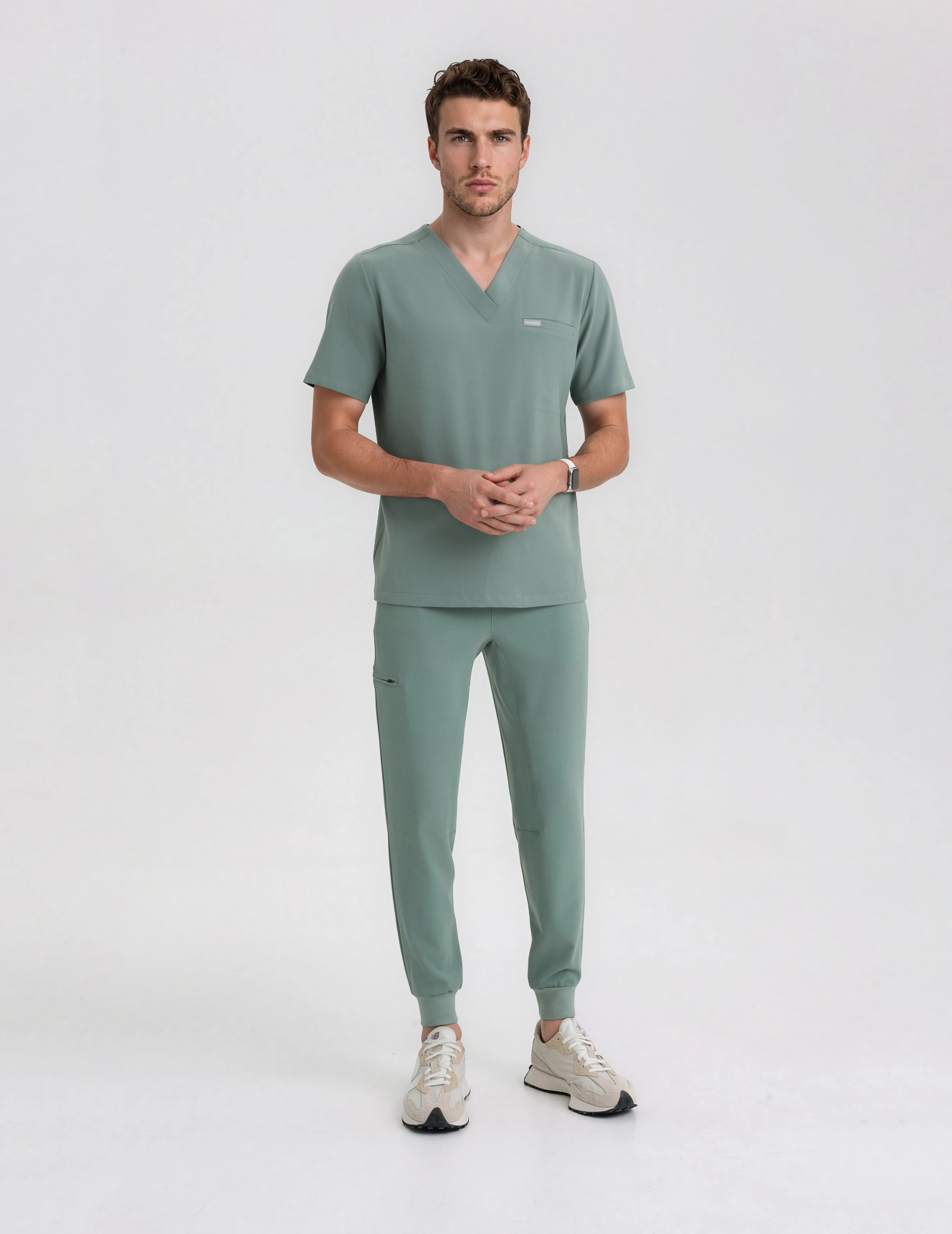 Férfi Orvosi Nadrág Jogger - DUSTY GREEN