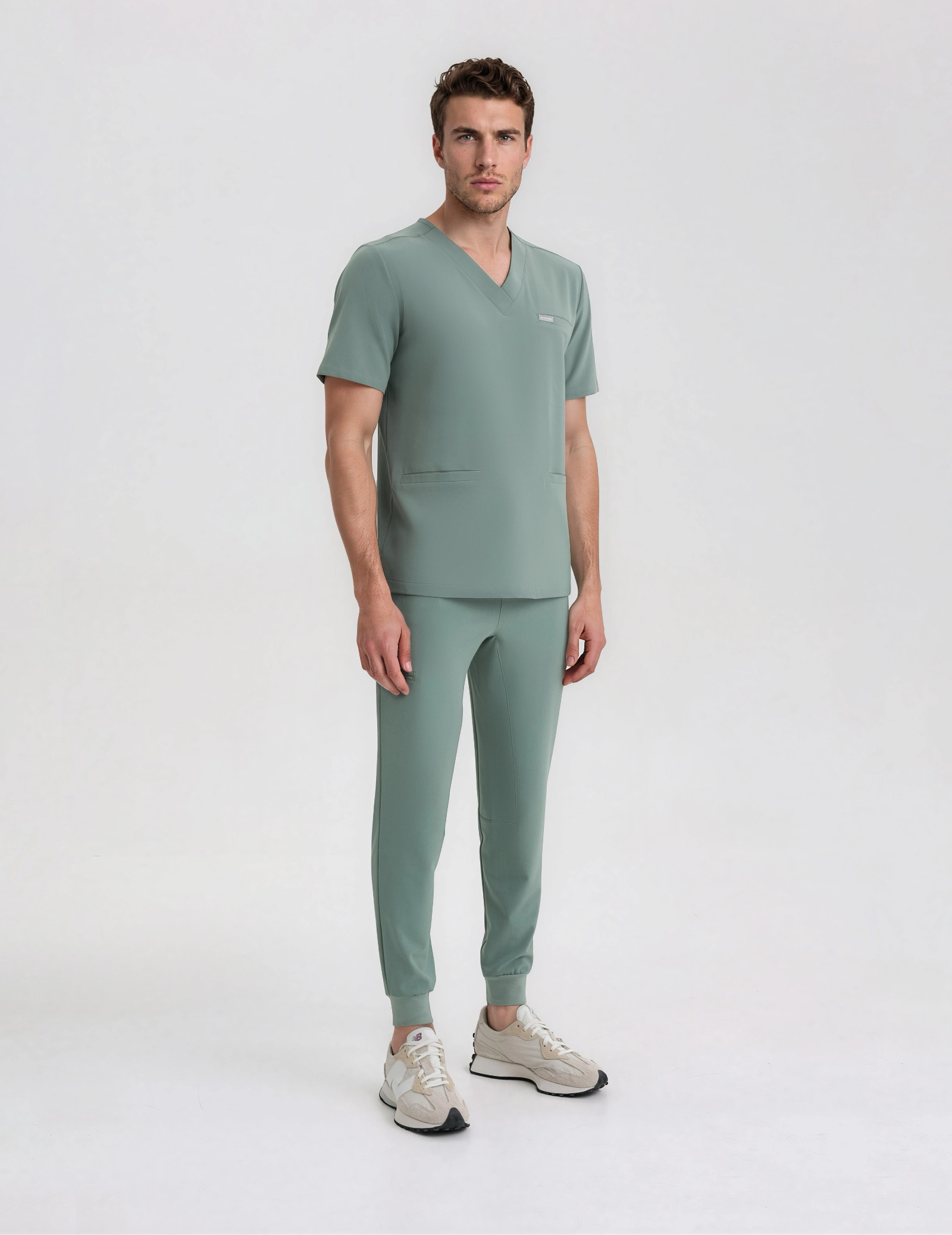 Férfi Orvosi Nadrág Jogger - DUSTY GREEN