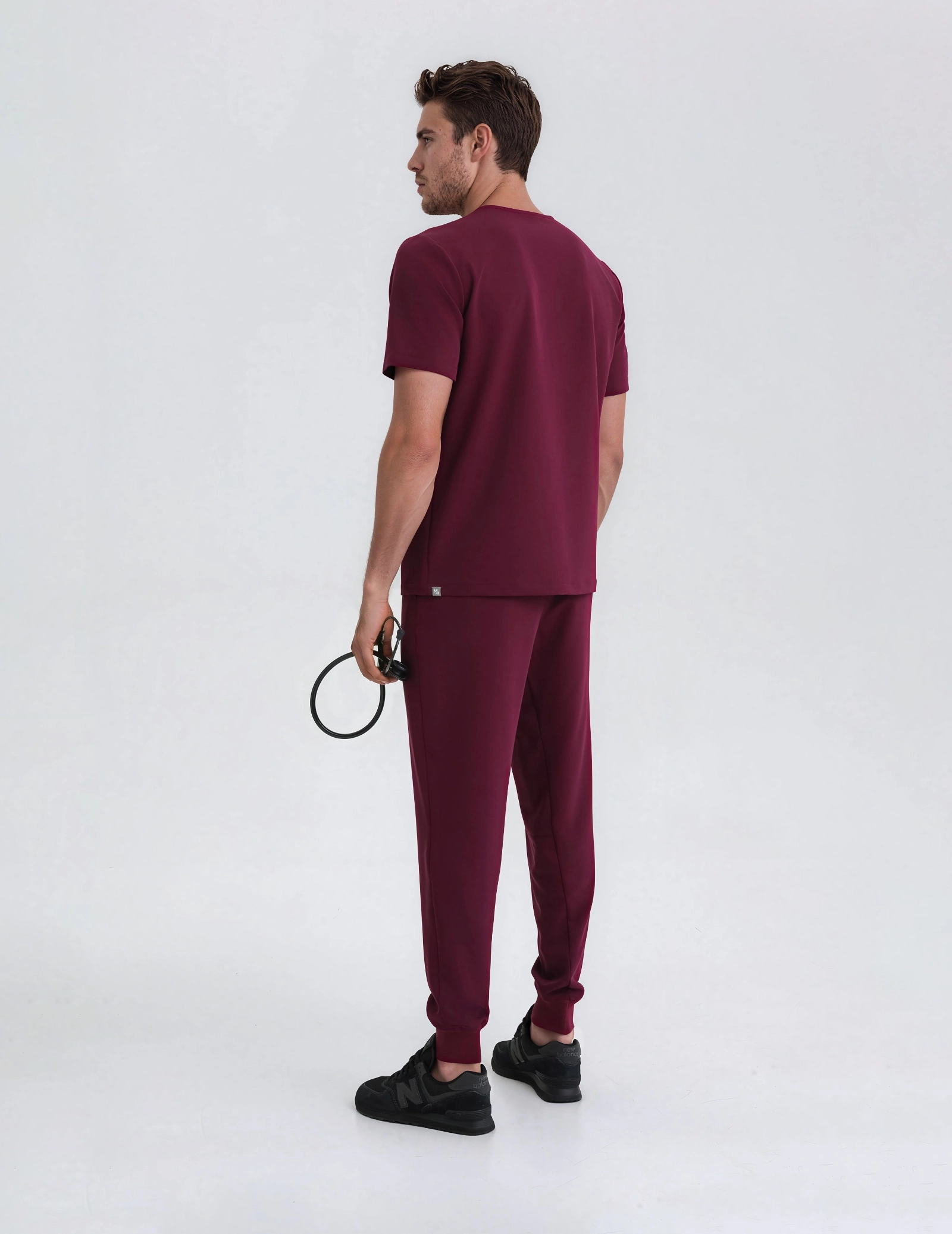 Férfi Orvosi Nadrág Jogger - BURGUNDY
