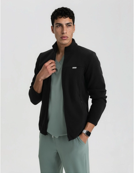 Férfi Polár Dzseki COZY HEAT - BLACK