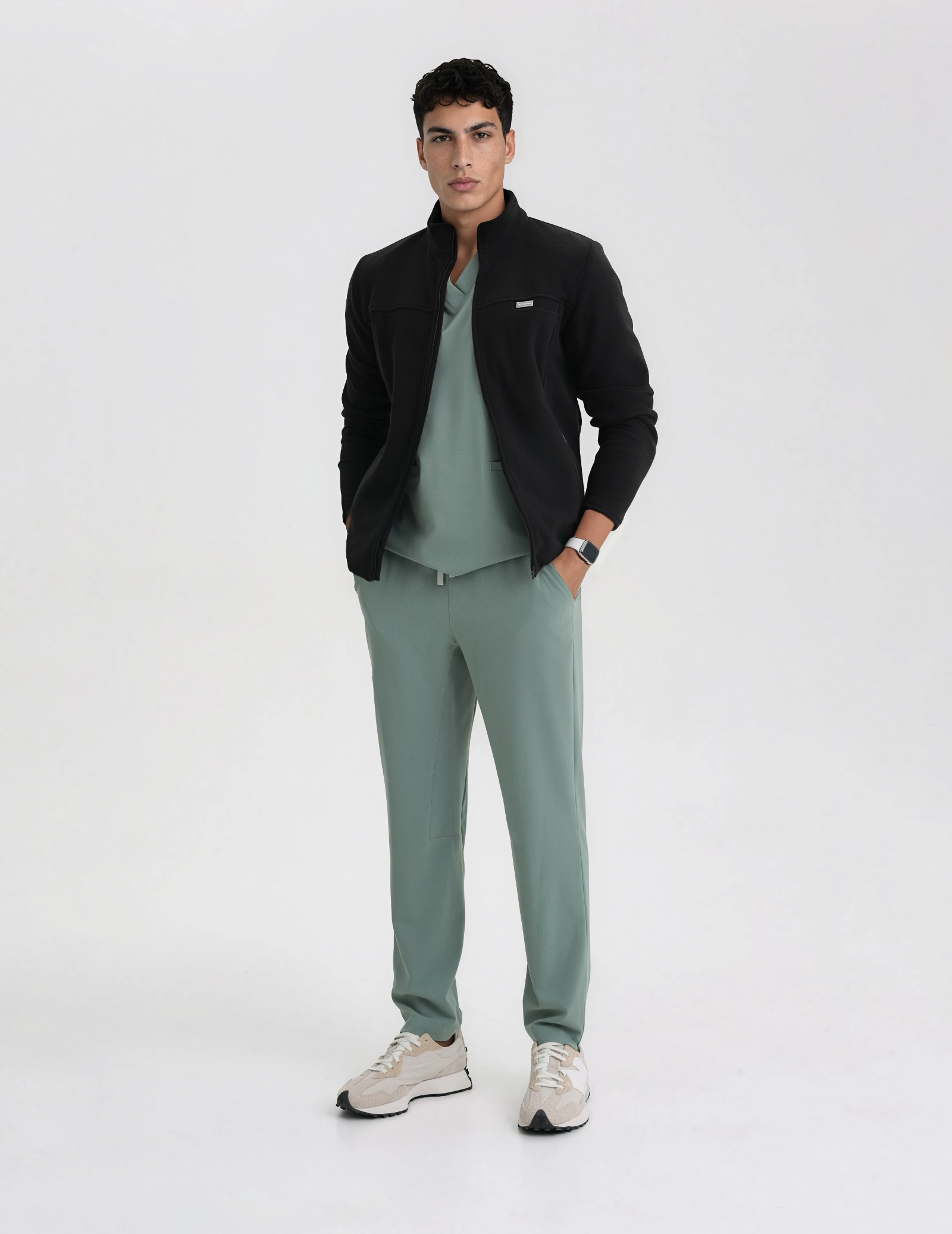 Férfi Polár Dzseki COZY HEAT - BLACK