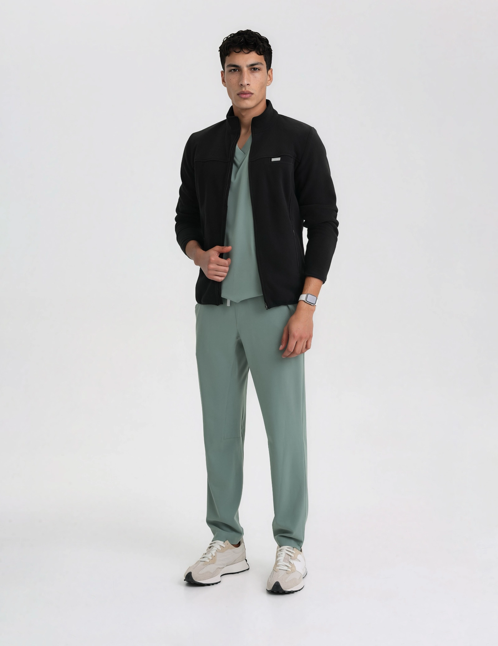 Férfi Polár Dzseki COZY HEAT - BLACK