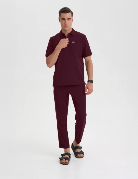 Férfi Orvosi Galléros Polo...
