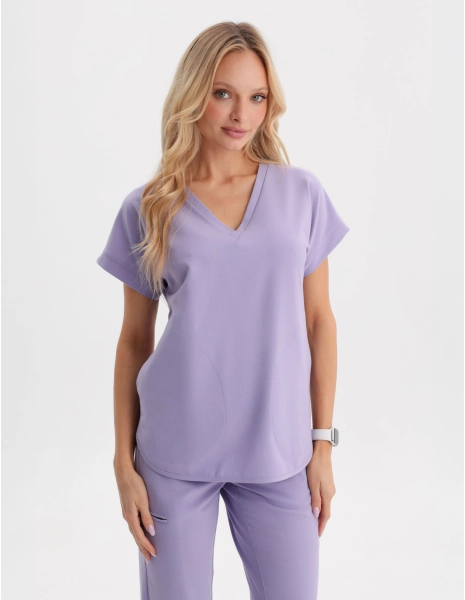 Női Orvosi Felső Kendall - PURPLE HEATHER