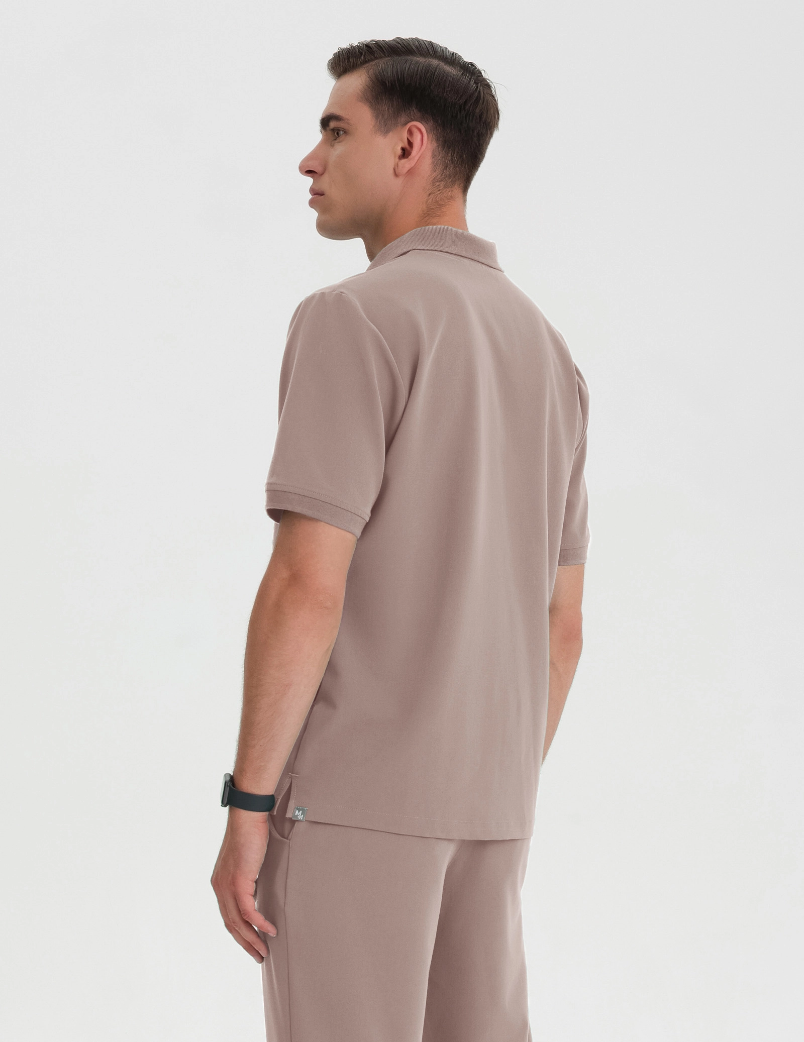 Férfi Orvosi Galléros Polo - BEIGE