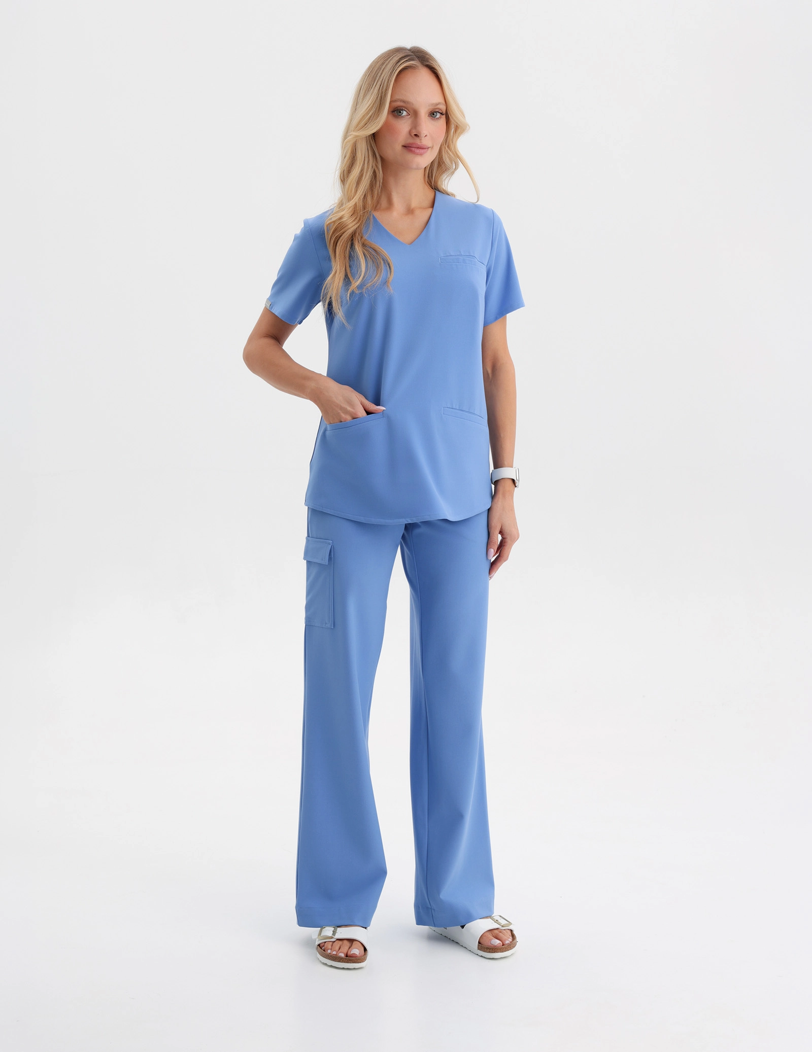 Női Orvosi Nadrág Yoga - MARINA BLUE