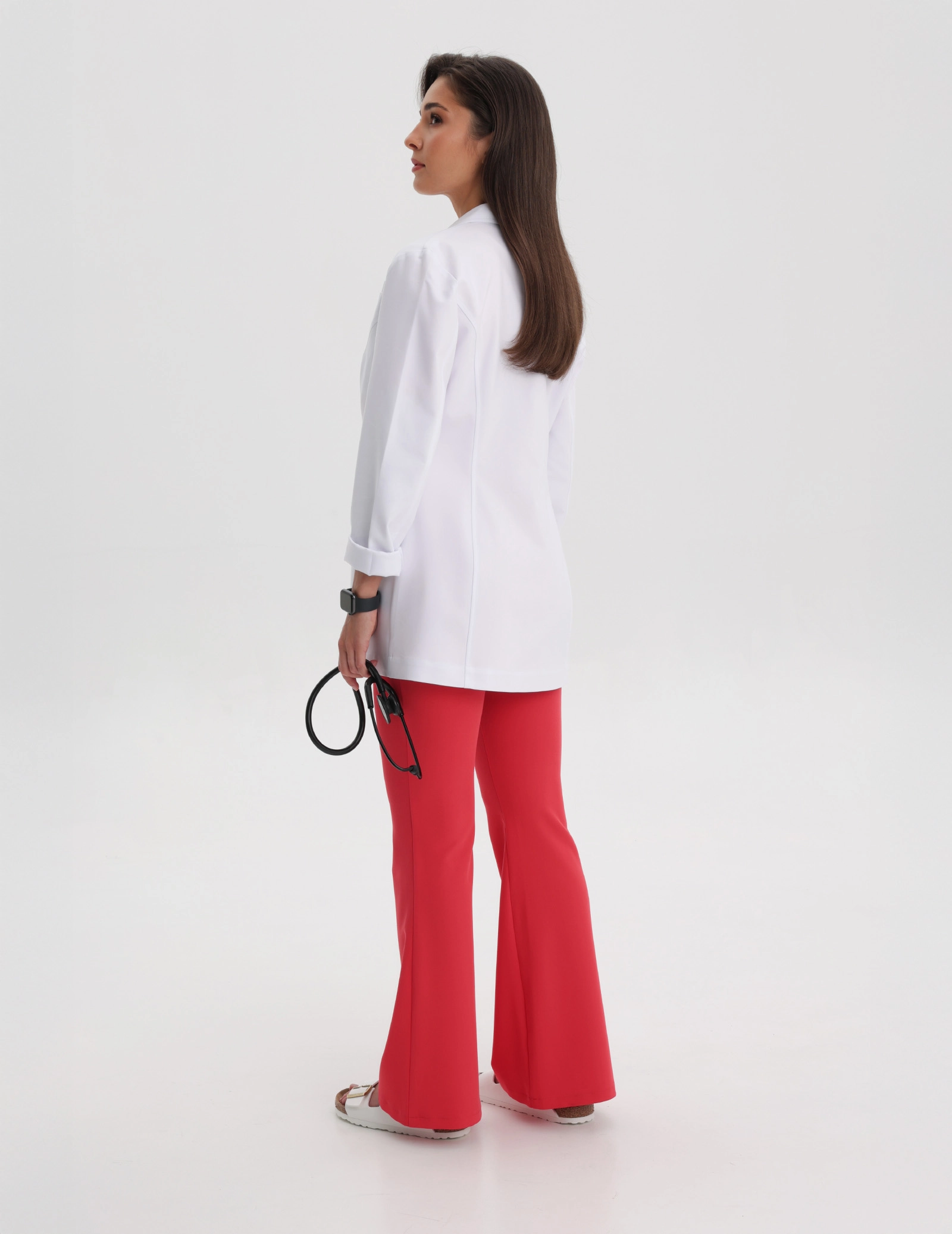 Női Orvosi Köpeny Slim Fit - MADISON SHORT