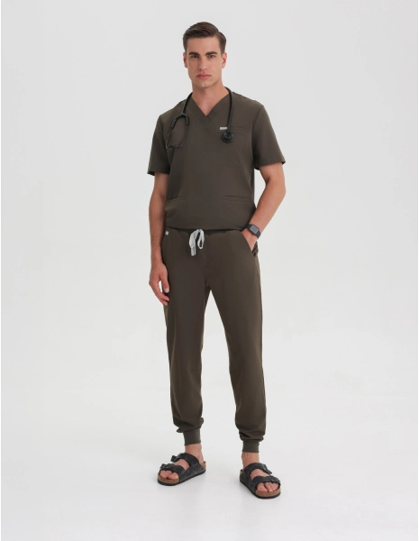 Férfi Orvosi Nadrág Jogger - OLIVE NIGHT