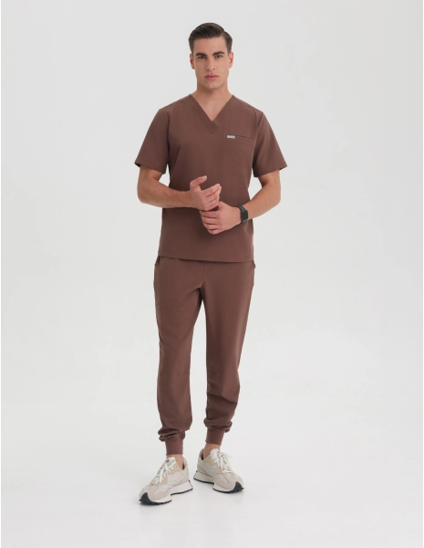 Férfi Orvosi Nadrág Jogger - MILKY BROWN