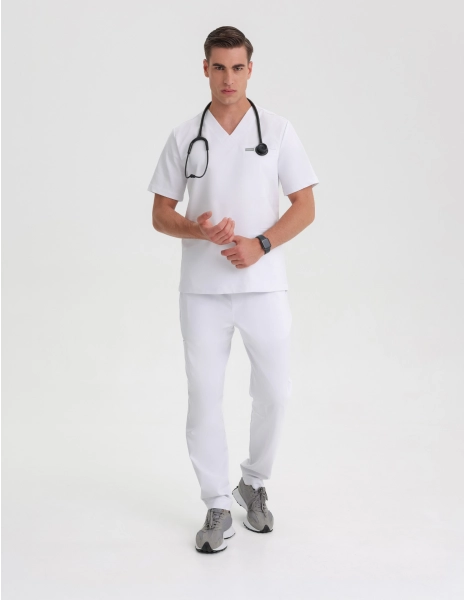 Férfi Orvosi Nadrág Basic - WHITE