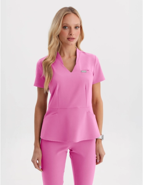 Női Orvosi Felső Kori - HOT PINK