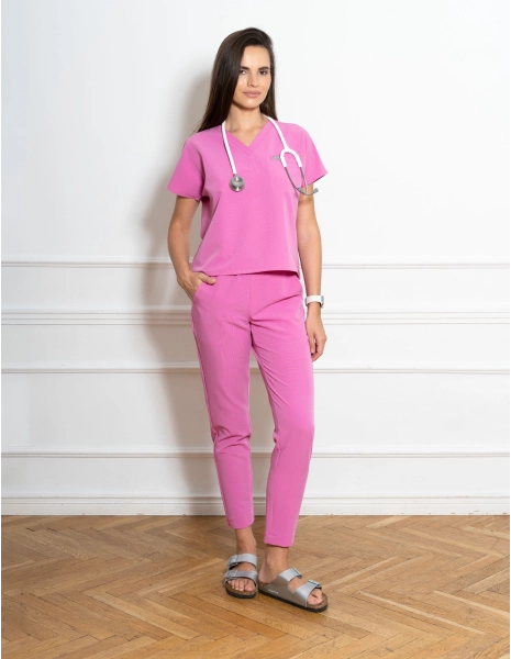 Női Orvosi Nadrág Basic - HOT PINK