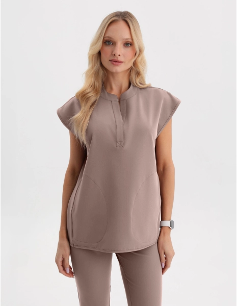 Női Orvosi Felső Khloe - BEIGE