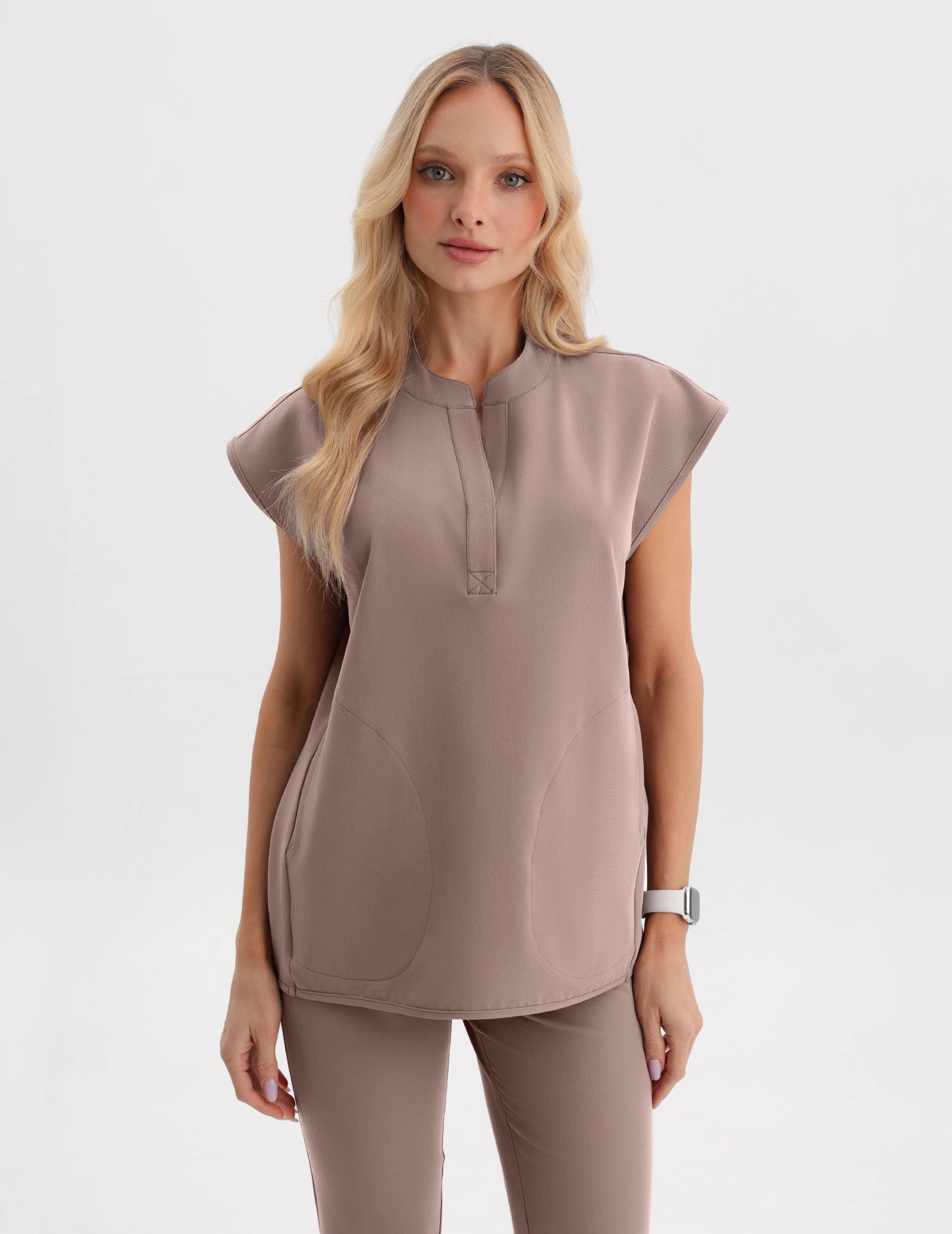 Női Orvosi Felső Khloe - BEIGE