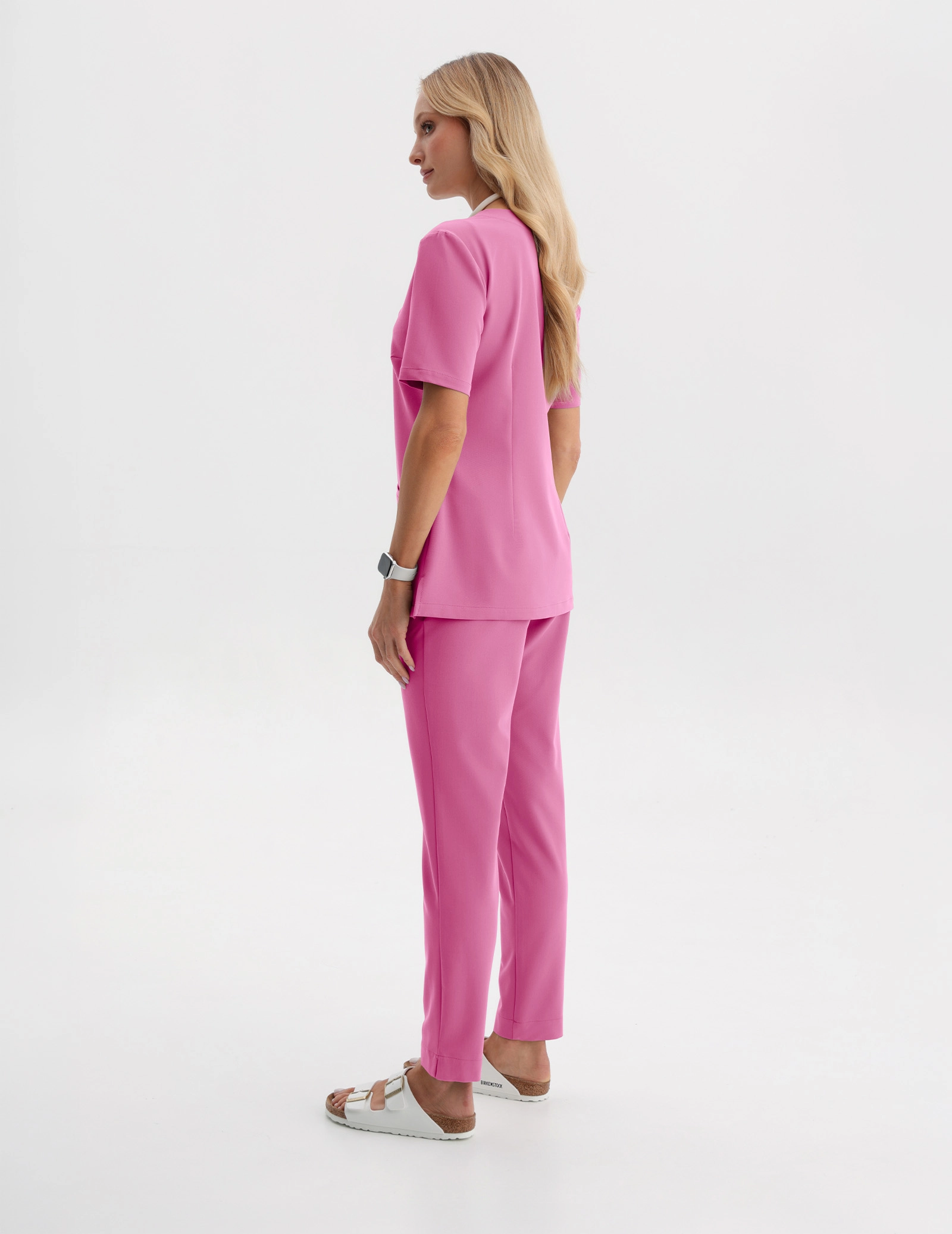 Női Orvosi Felső Casy - HOT PINK